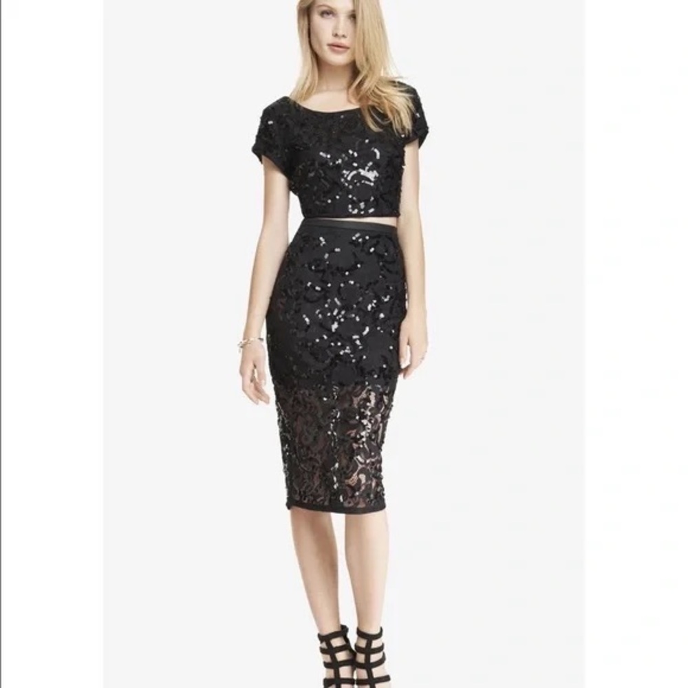 Elegant Black Lace Skirt